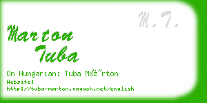 marton tuba business card